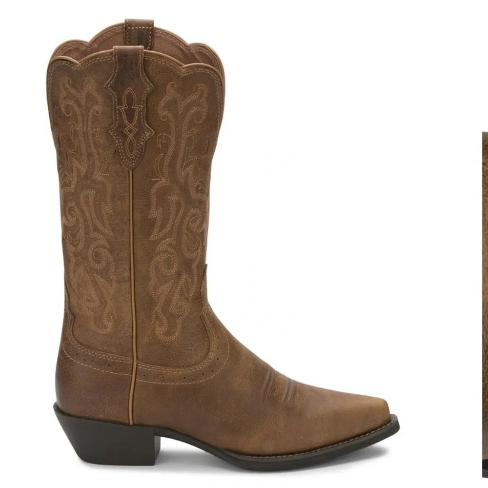 Justin McKayla Leather Cowboy/Western Boots - Picture 3 of 14